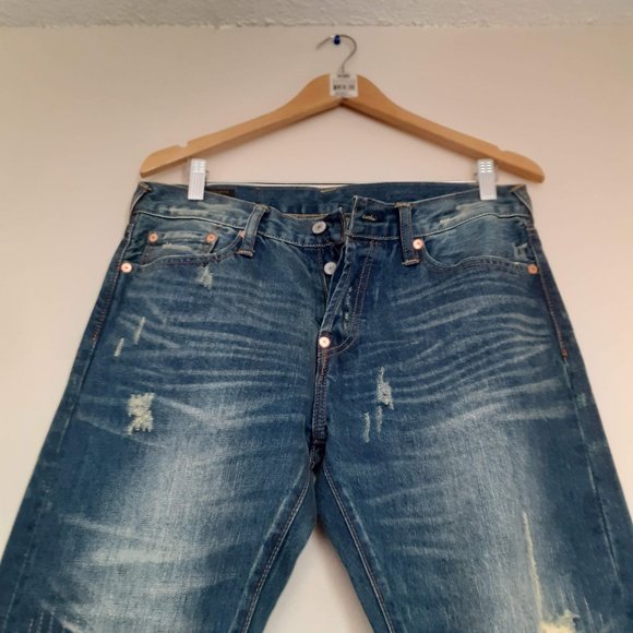 EVISU classic Seagull Daicock Japanese denim sz 32 Handcrafted Straight Leg - Picture 2 of 7